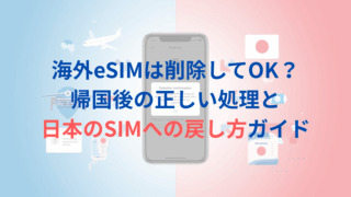 海外eSIM帰国後の削除手順と日本SIMへの戻し方|iPhone・Android別ガイド