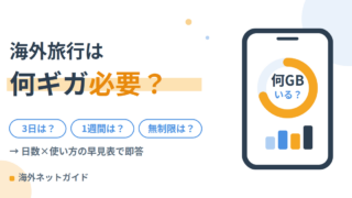 海外旅行は何ギガ必要？日数×使い方の早見表とプランの選び方