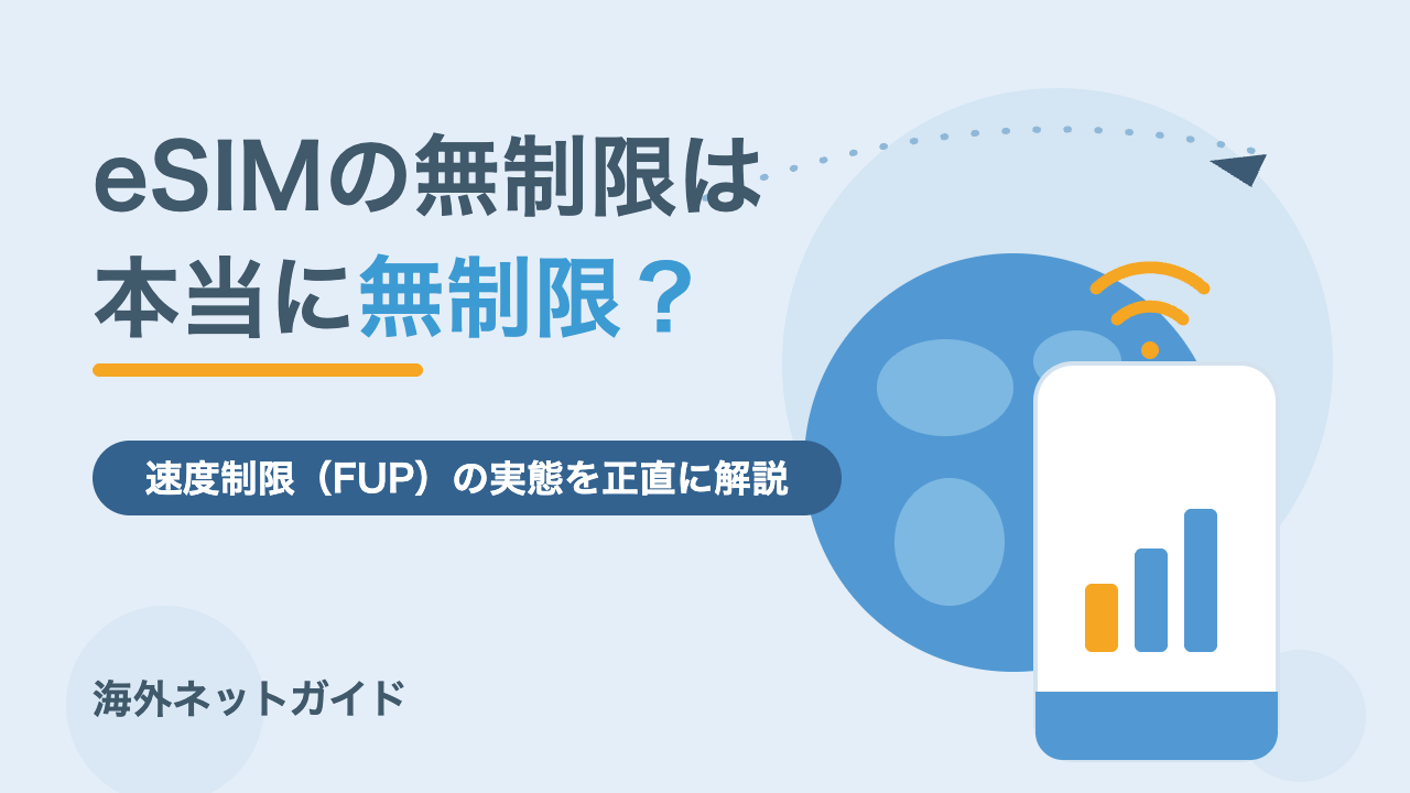 eSIMの無制限は本当に無制限？速度制限（FUP）の実態と各社の違い